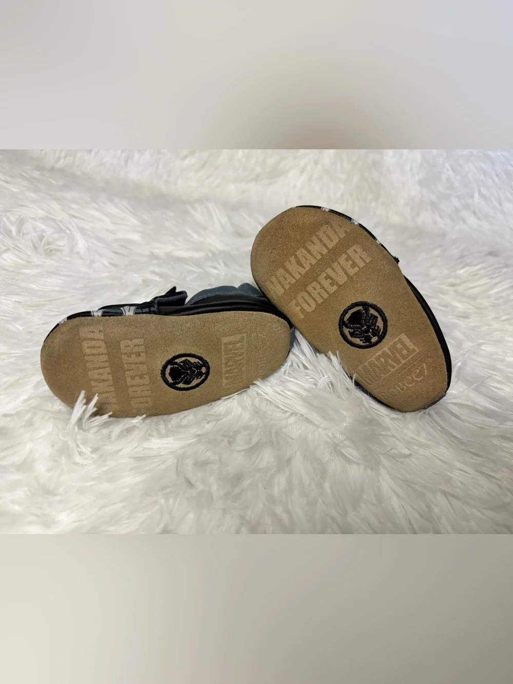 Robeez x Marvel Black Panther Soft Soles Baby Shoes Size 0-6 Months In Box